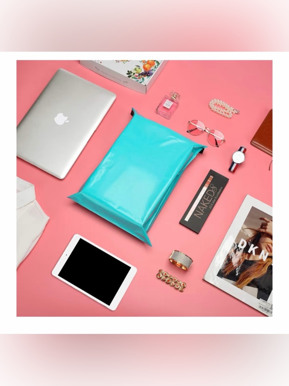 25 Teal 14.5x19 Polymailer Waterproof, Strong Adhesive - Picture 5 of 5